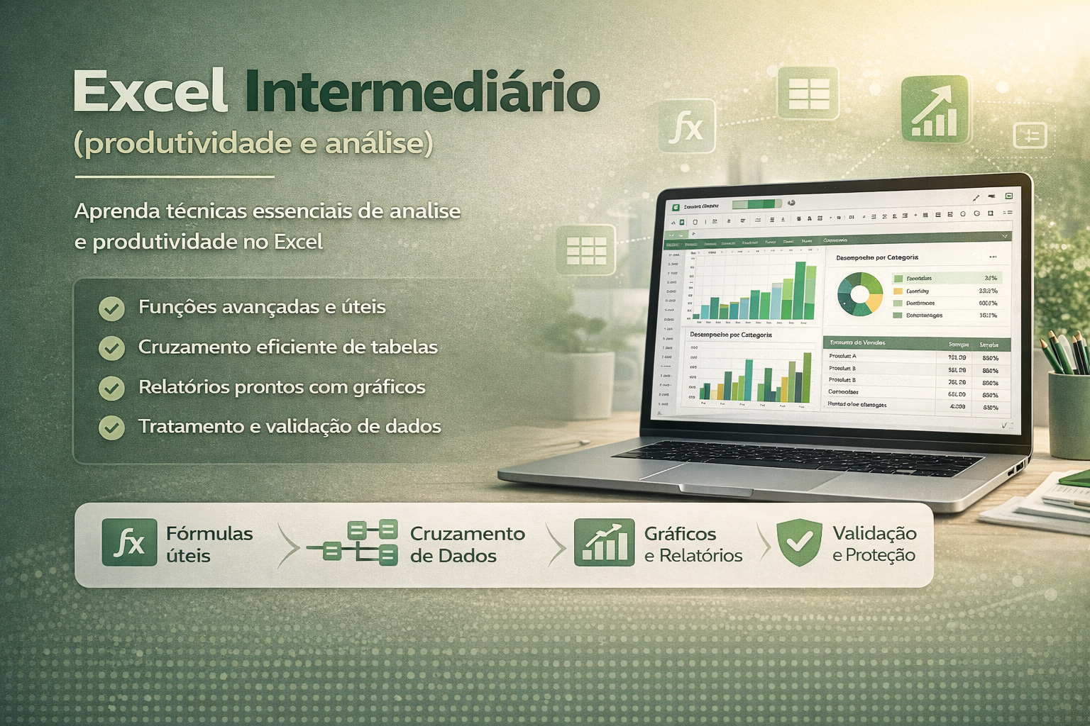 Excel Intermediário (produtividade e análise)