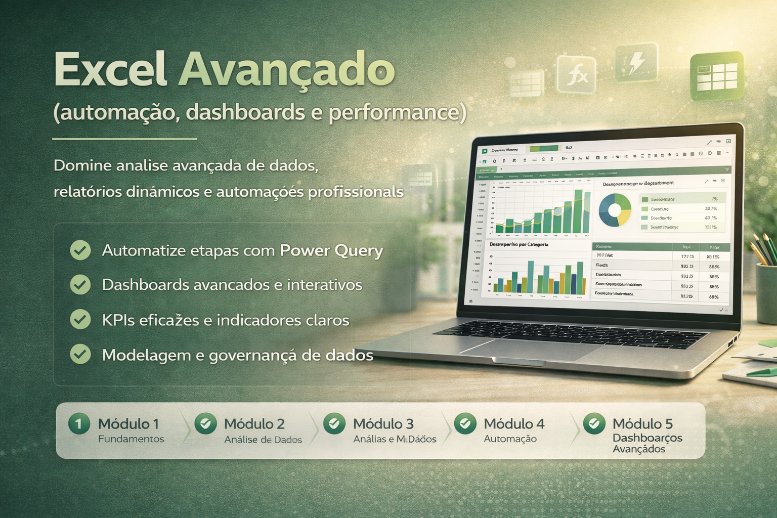 Excel Avançado (automação, dashboards e performance)